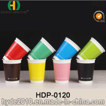 La mejor taza de papel caliente del café de la pared doble del precio con la tapa (HDP-0120)